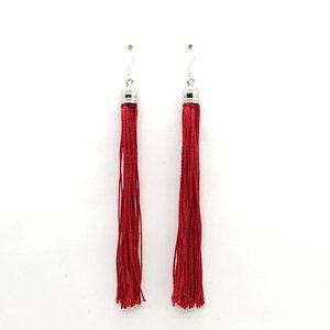 Tassel Red Earrings